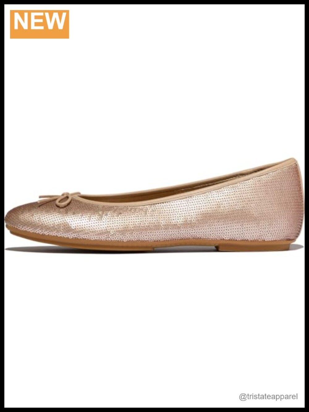 Women's Delicato Bow Sequin Ballet Flat Leather Slip On